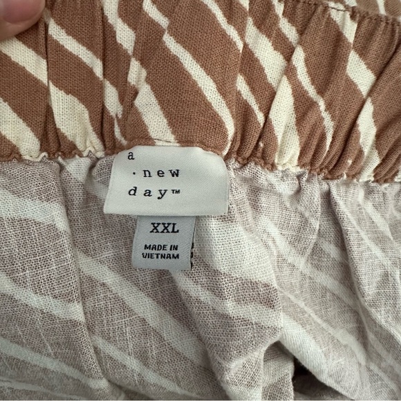 A New Day Women's Linen Wrap A-Line Skirt Brown Zebra Print Size XXL Beachy - Picture 6 of 7